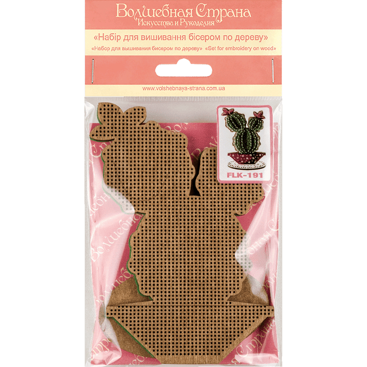 Bead embroidery kit on wood FLK-191