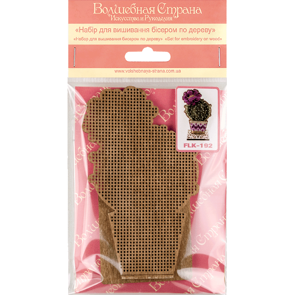 Bead embroidery kit on wood FLK-192