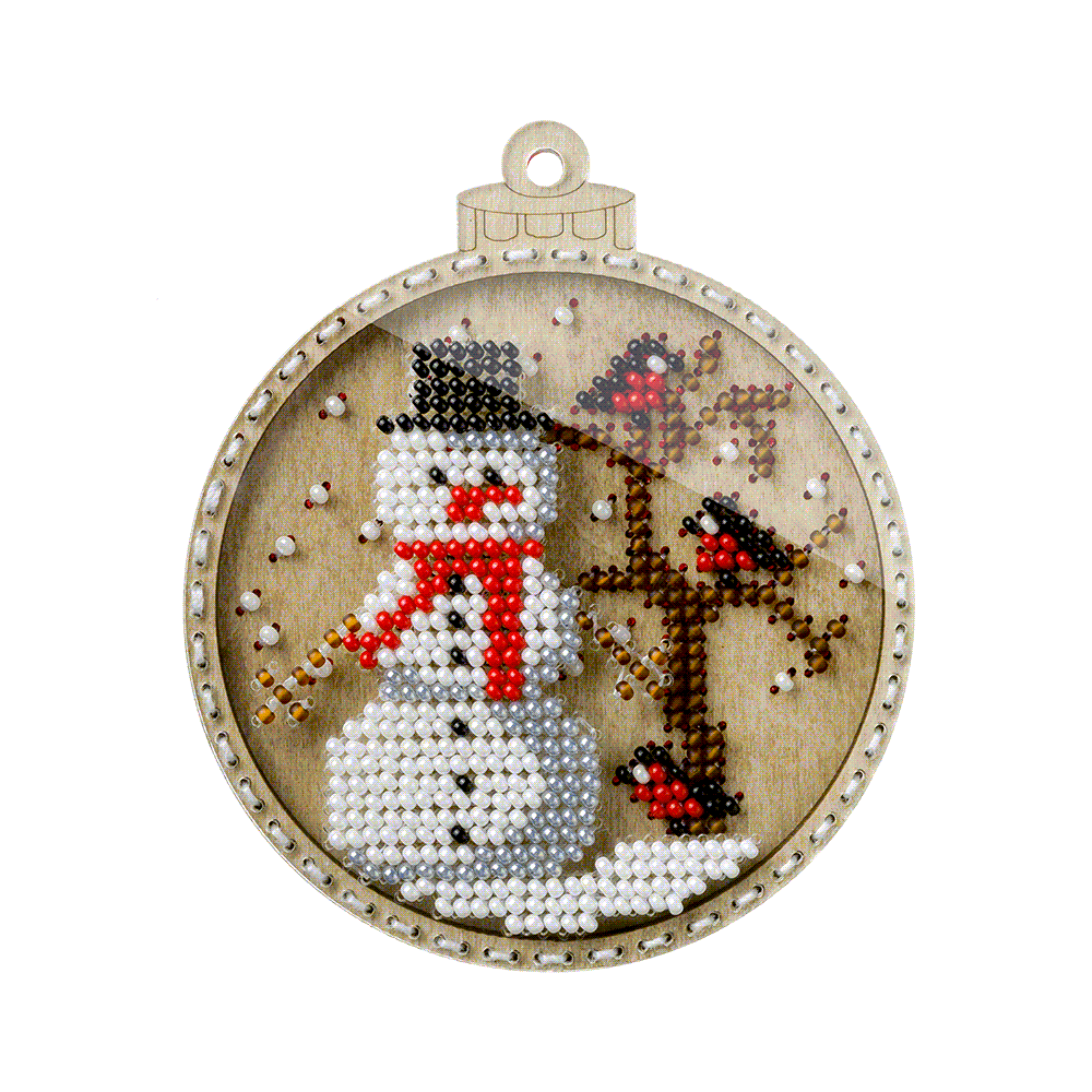 Bead embroidery kit on wood FLK-368