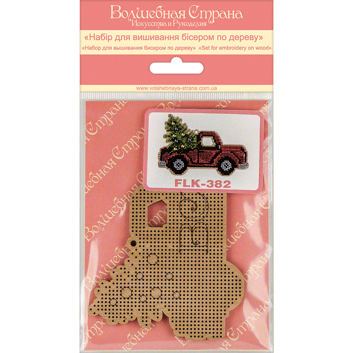 Bead embroidery kit on wood FLK-384