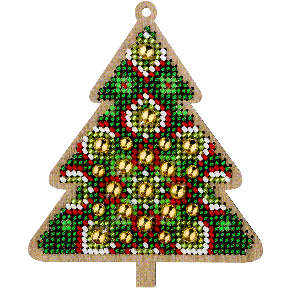 Bead embroidery kit on wood FLK-396