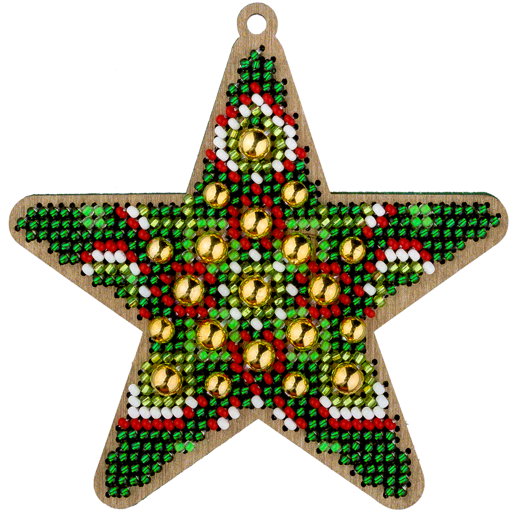 Bead embroidery kit on wood FLK-397