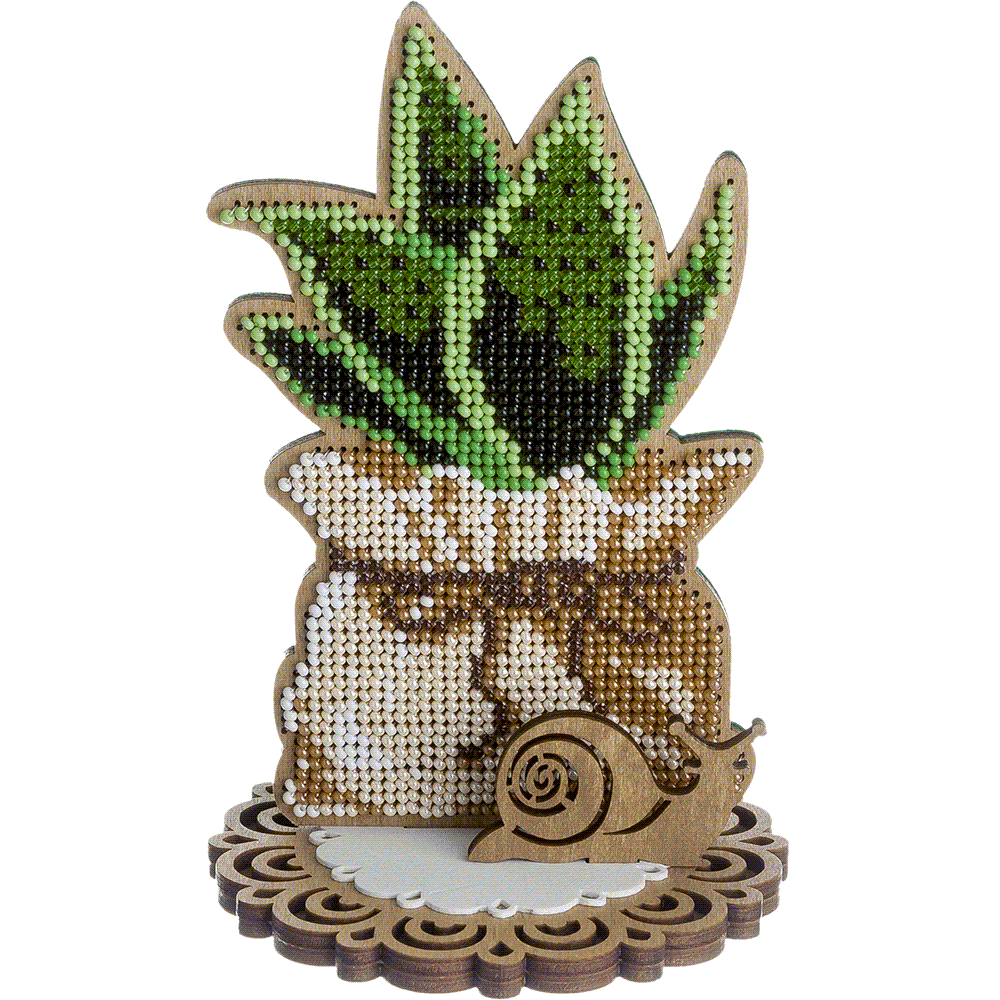 Bead embroidery kit on wood FLK-409