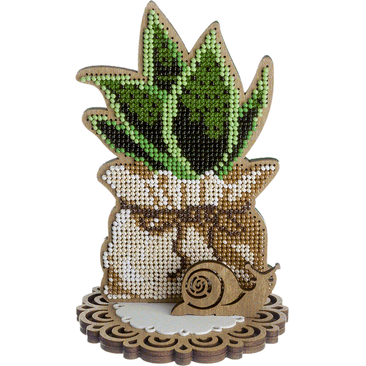 Bead embroidery kit on wood FLK-409