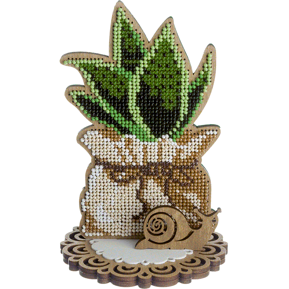 Bead embroidery kit on wood FLK-409