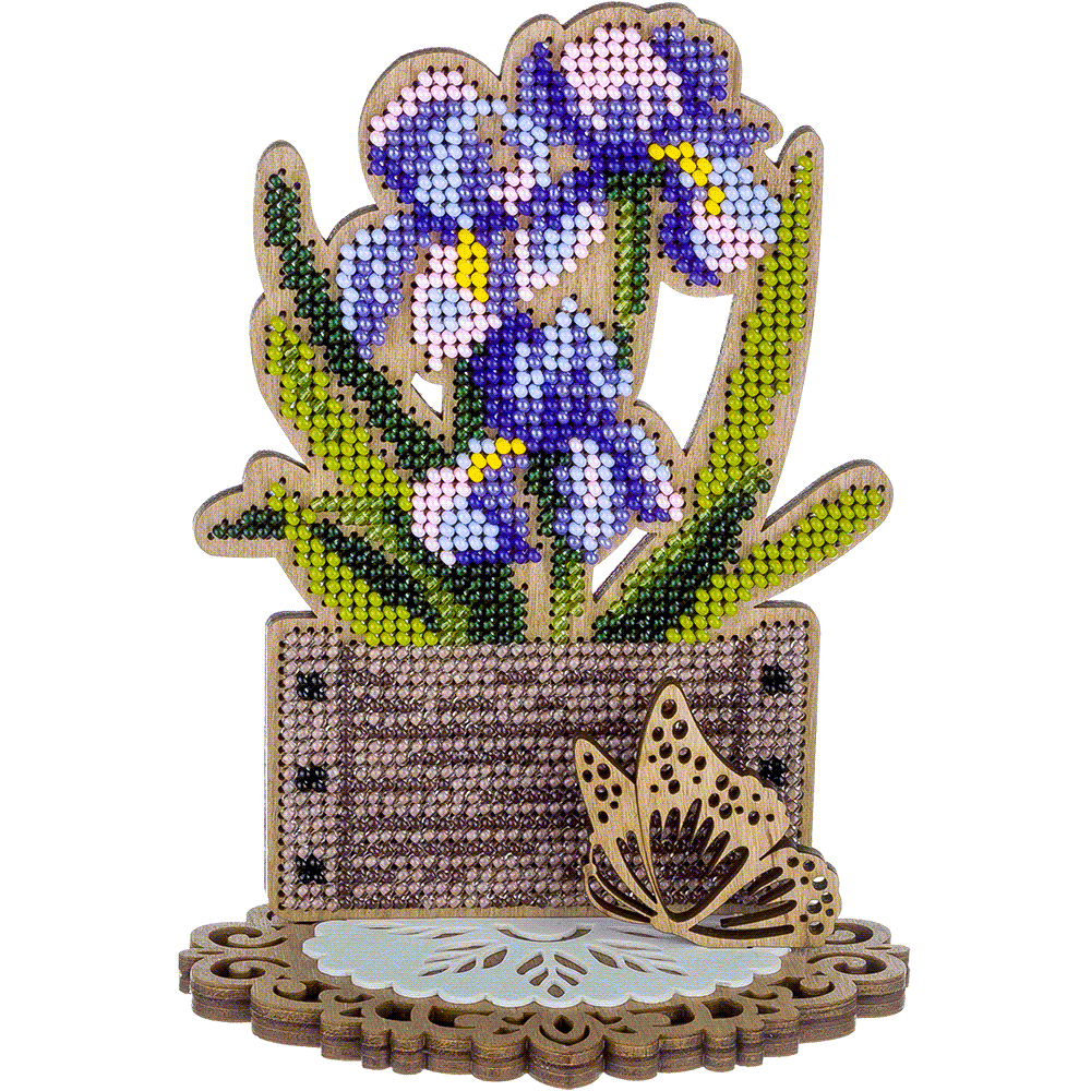 Bead embroidery kit on wood FLK-412