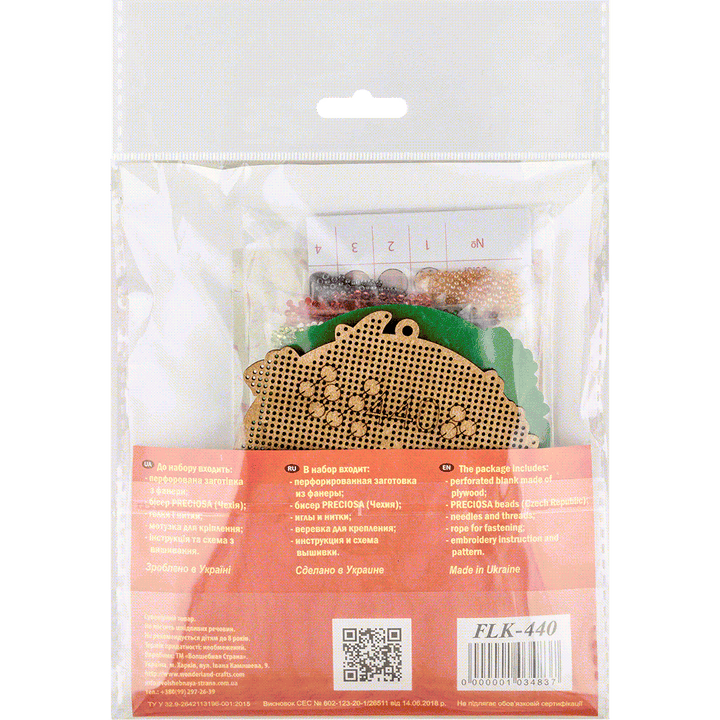 Bead embroidery kit on wood FLK-440