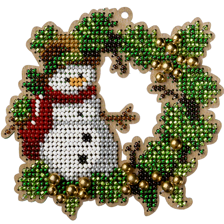 Bead embroidery kit on wood FLK-442