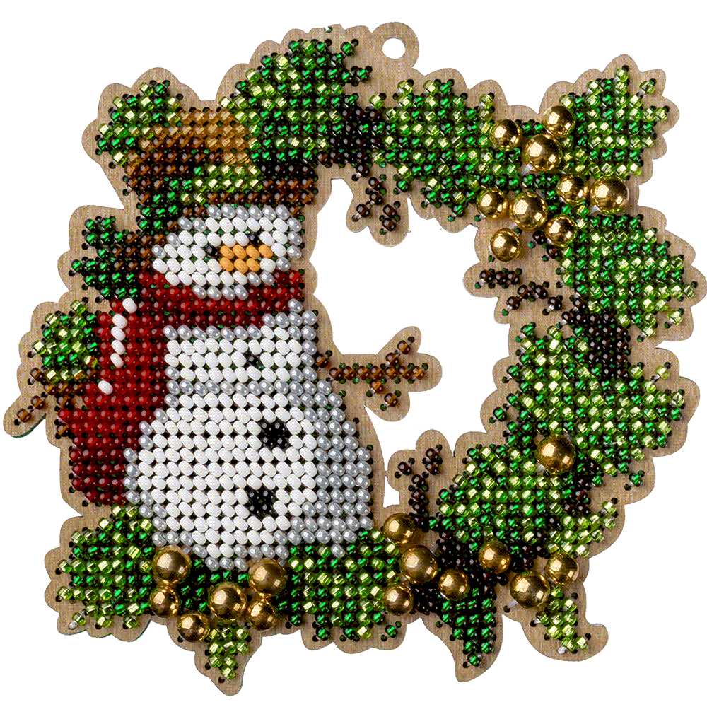 Bead embroidery kit on wood FLK-442