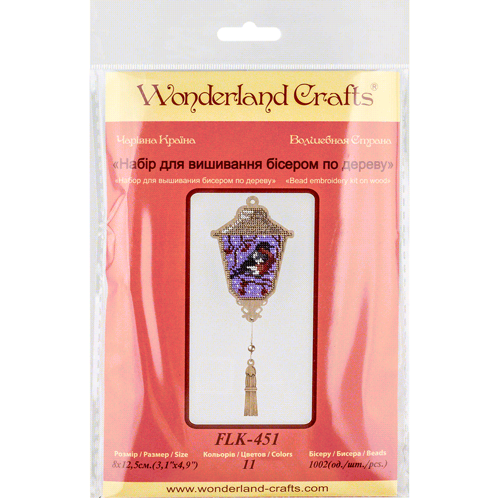 Bead embroidery kit on wood FLK-451