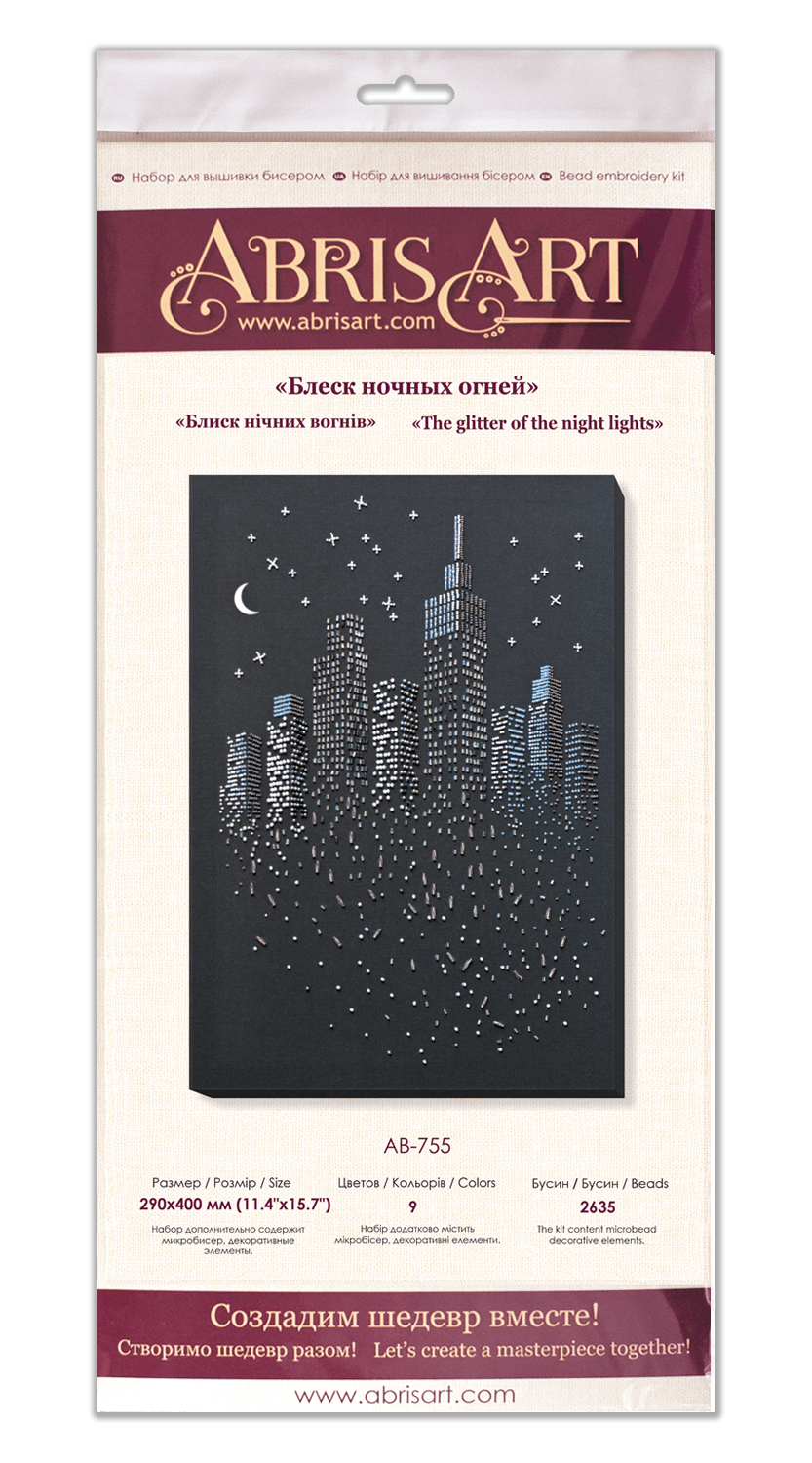 Bead Embroidery Kit - The glitter of the night lights AB-755