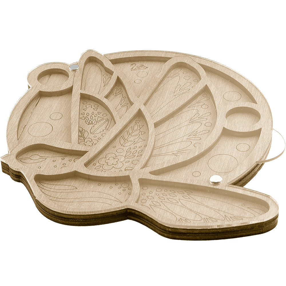 Bead organizer with transparent cover FLZB-031