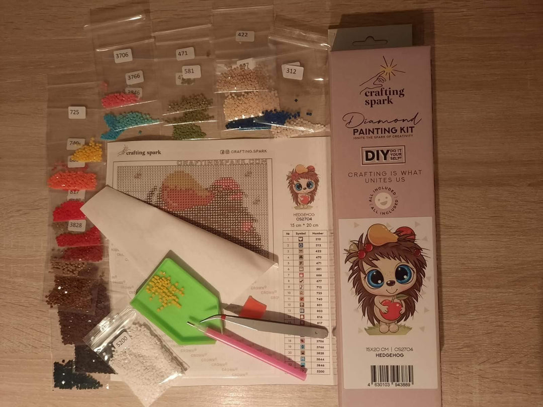 Bear with a Heart CS2698 7.9 x 7.9 inches Crafting Spark Diamond Painting Kit