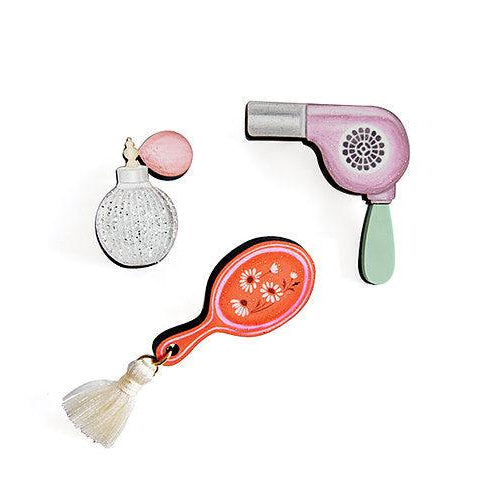 Beauty Supplies Brooches Set of 3 by Laliblue - Quirks!