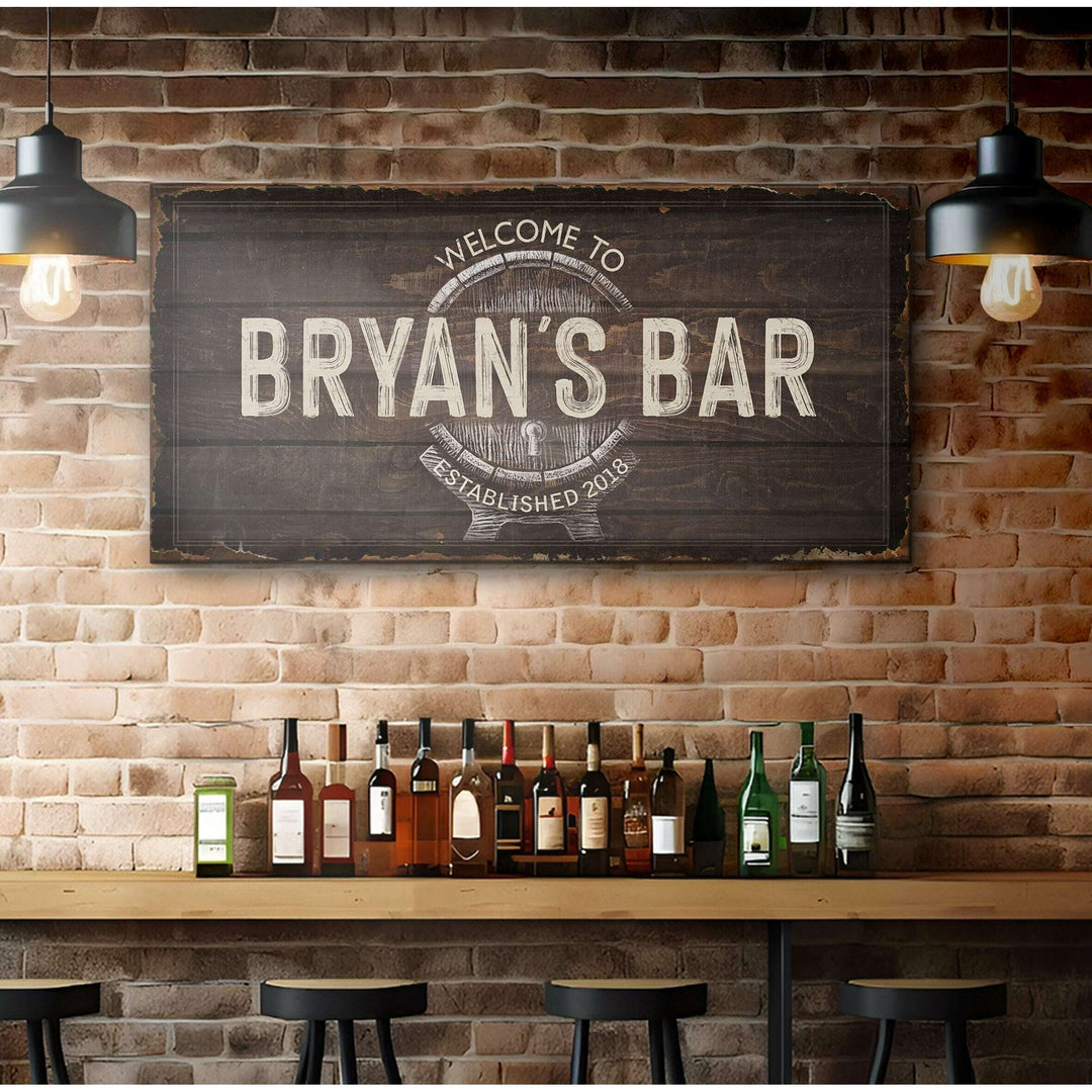 Beer Barrel Bar Sign