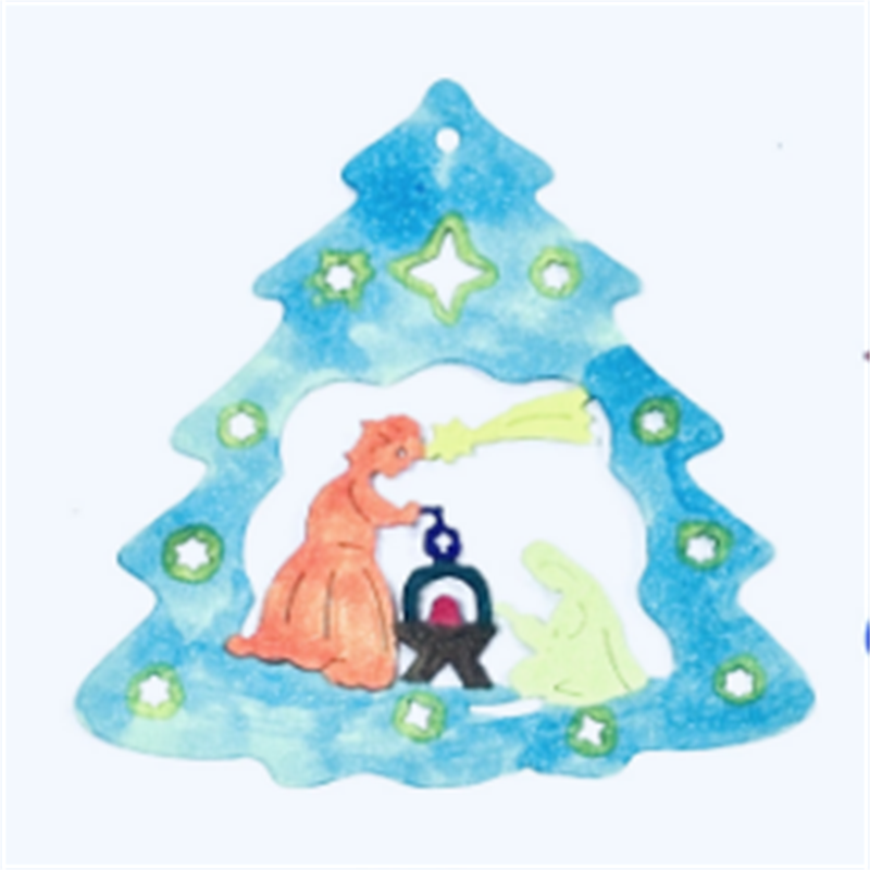 Nativity Scene Scrapbooking Cutting Die by Wizardi QJ131