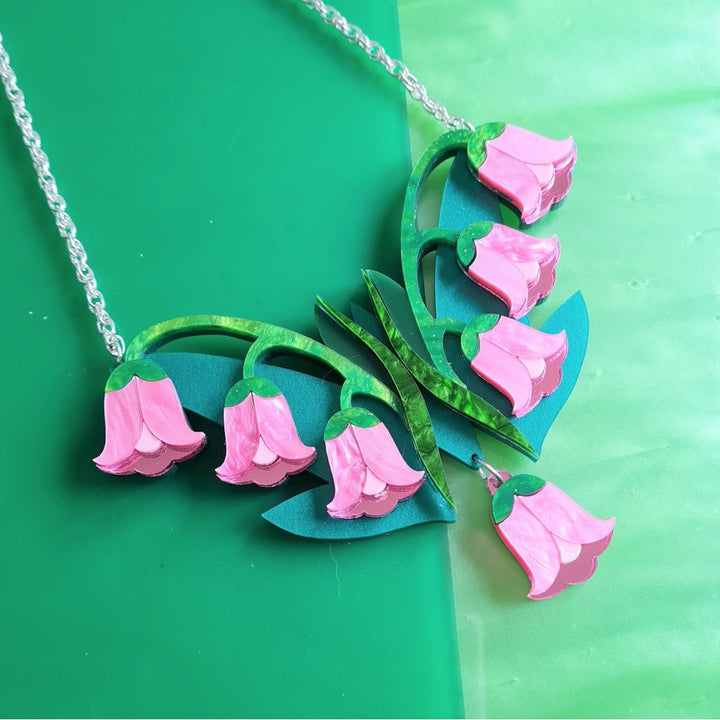 Bell Flower Statement Necklace - Three Colours by Cherryloco Jewellery 2