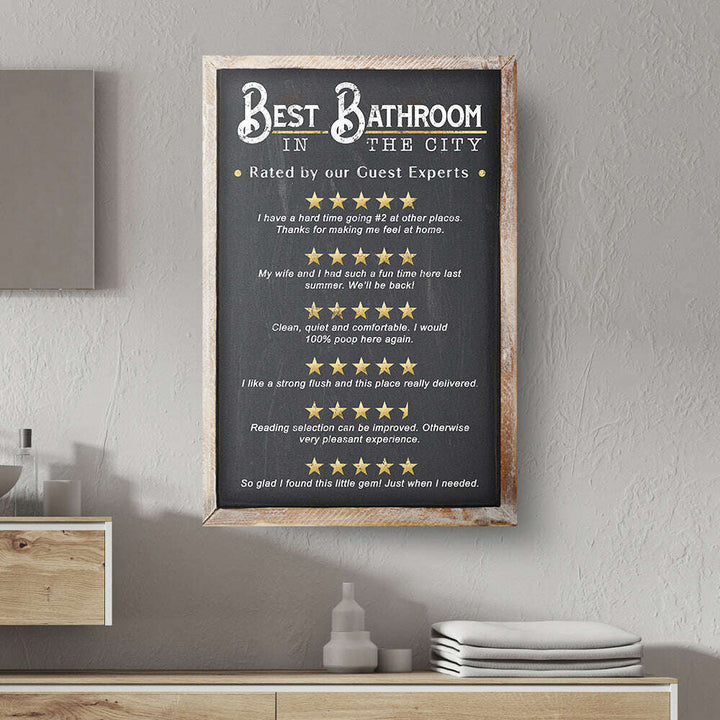 Best Bathroom In The City Sign II