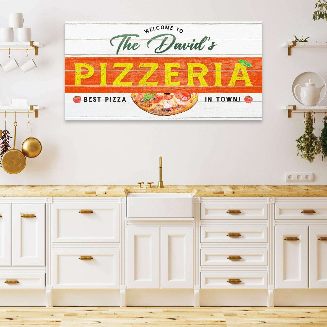 Best Pizza In Town Pizzeria Sign