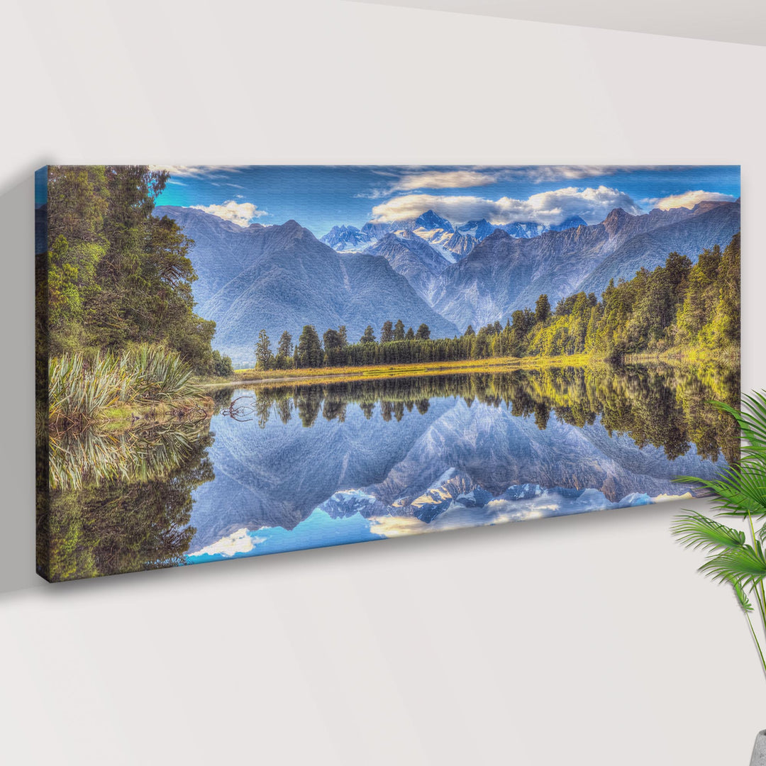 "Mirror Lake", Lake Matheson Canvas Wall Art