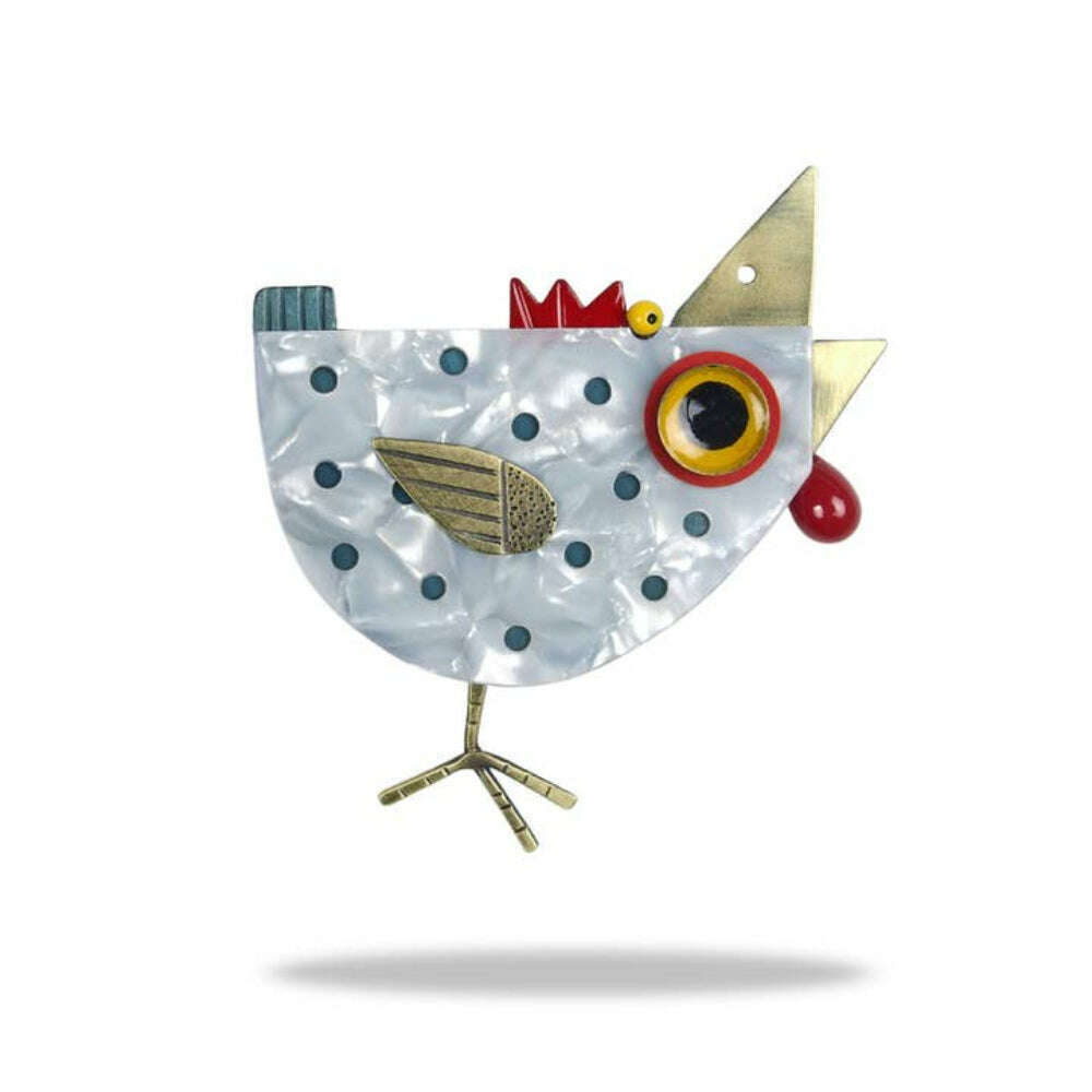 Big Chicken Brooch Pin by Faire 