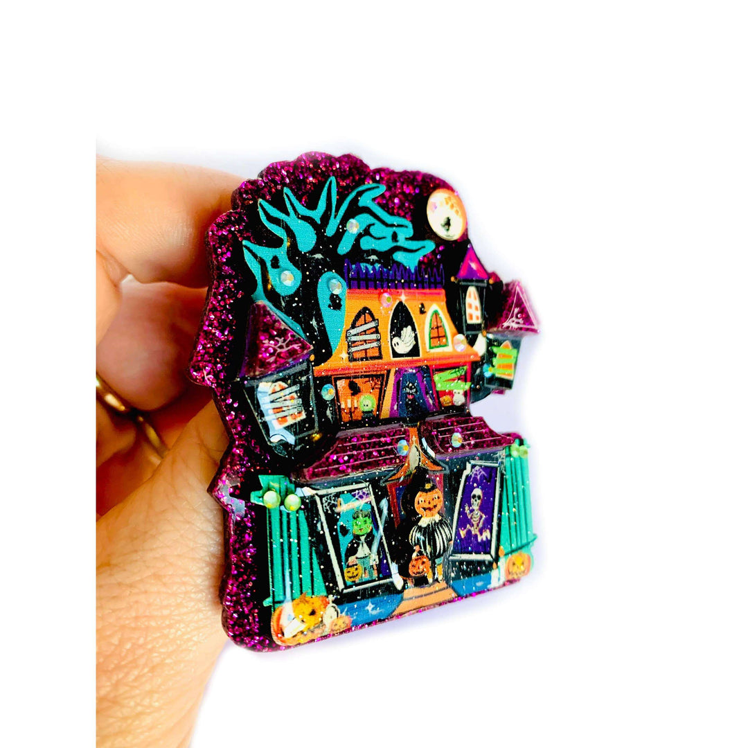 Big Spooky House Brooch by Rosie Rose Parker