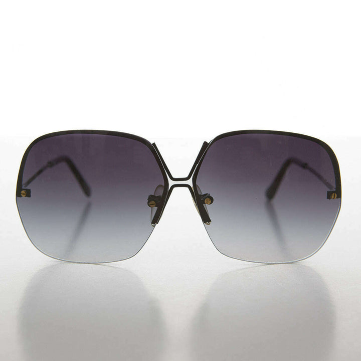 Big Square Rimless Vintage Sunglass - Lexi