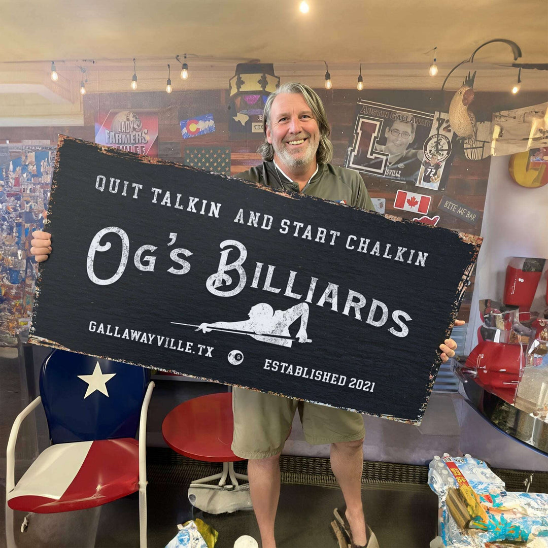 Billiards Room Sign