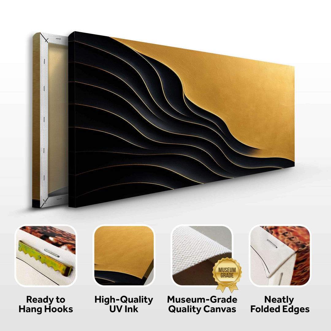 Black And Gold Minimalist Abstract XI