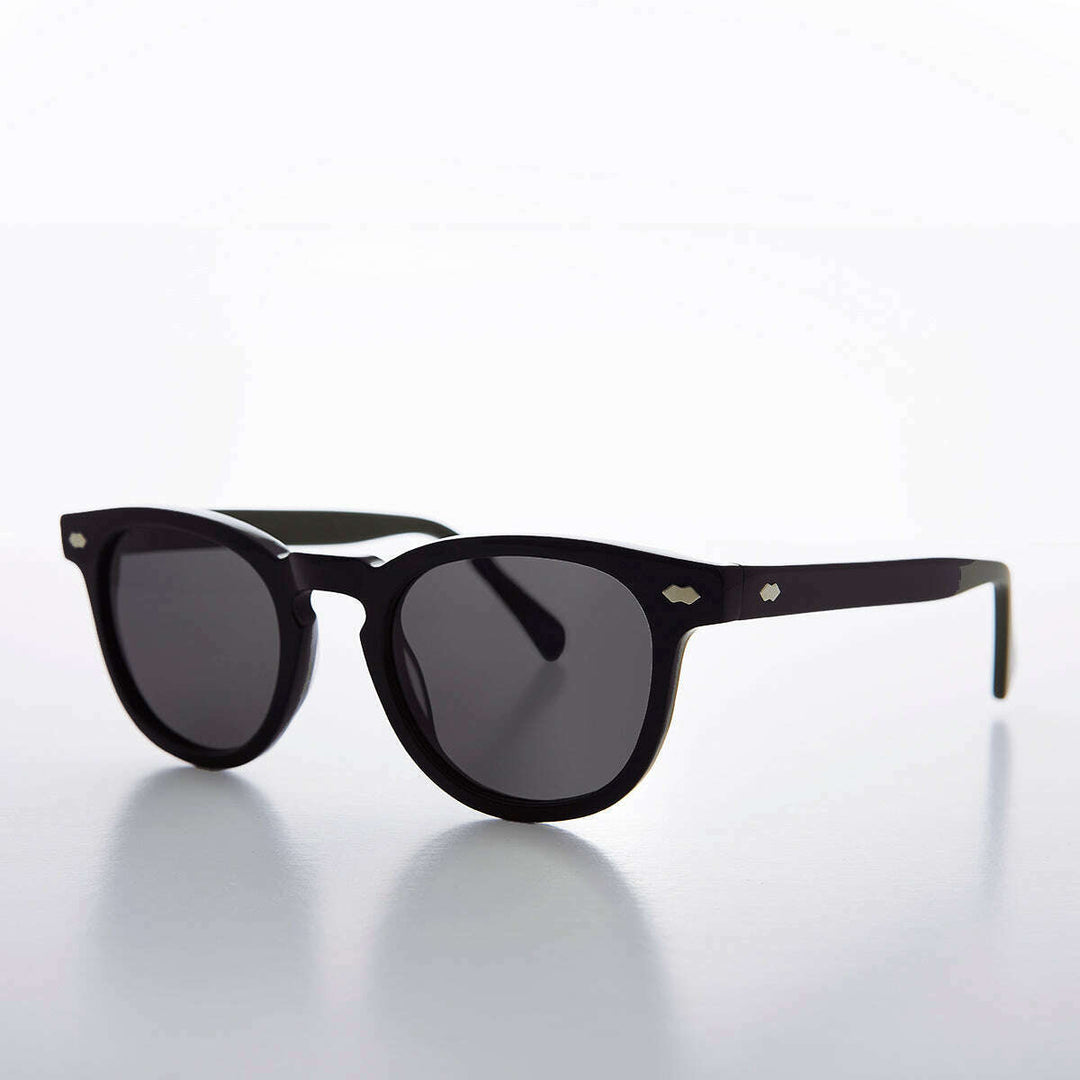 Black Polarized Square Sunglass - Benson