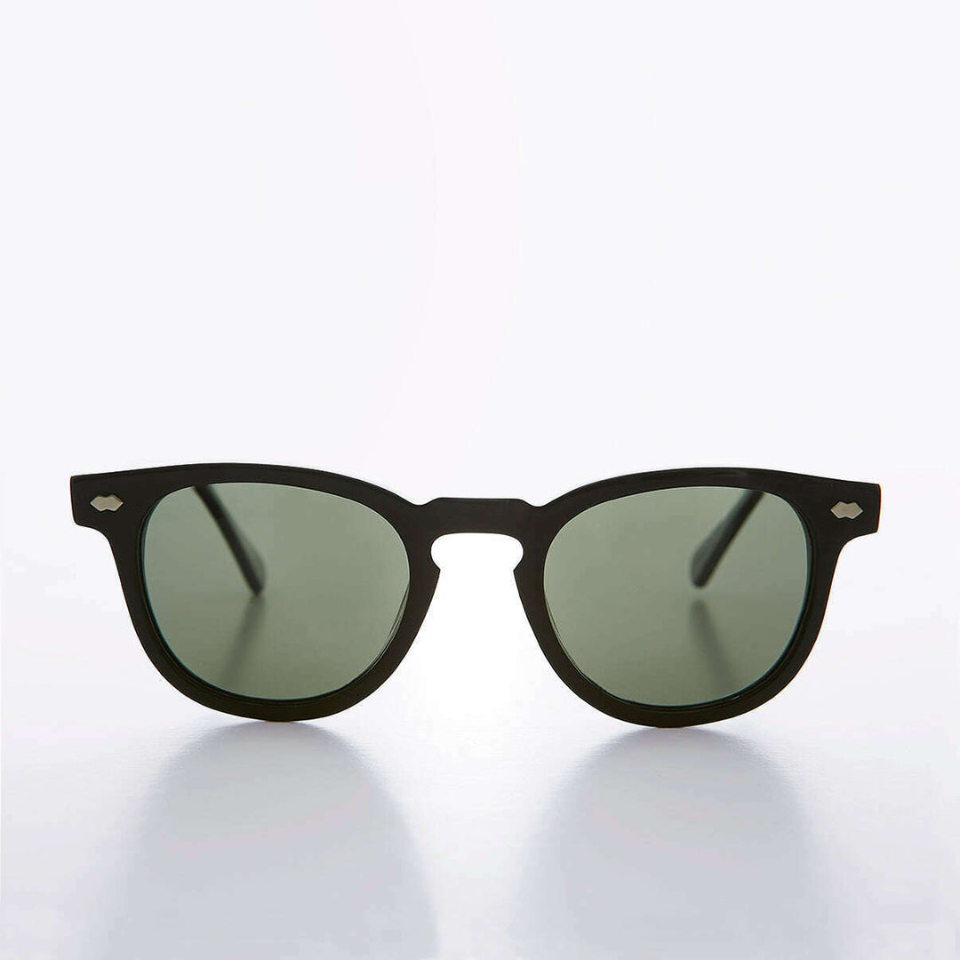 Black Polarized Square Sunglass - Benson