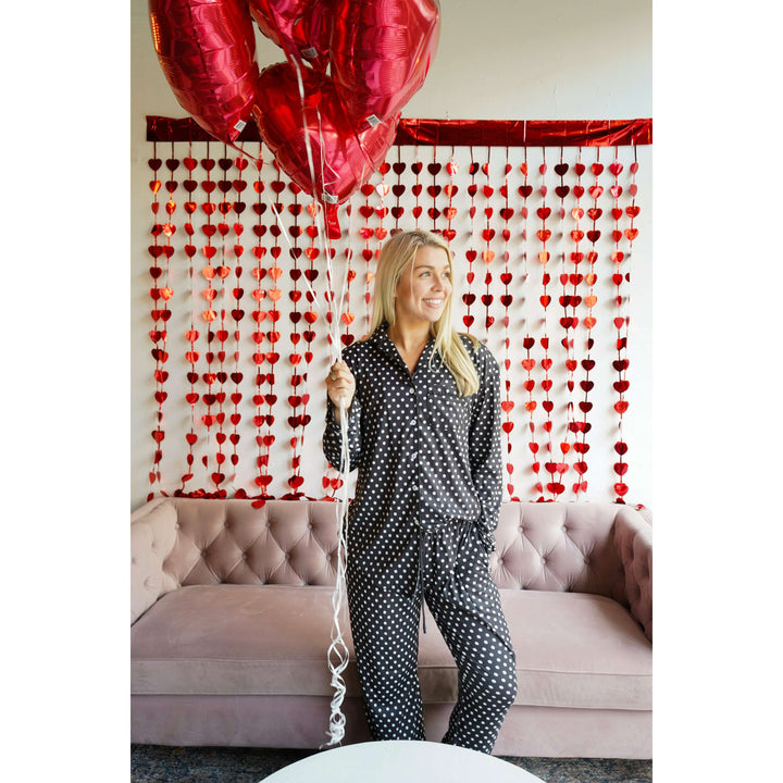 Black Polka Dot - Long Pajama Set