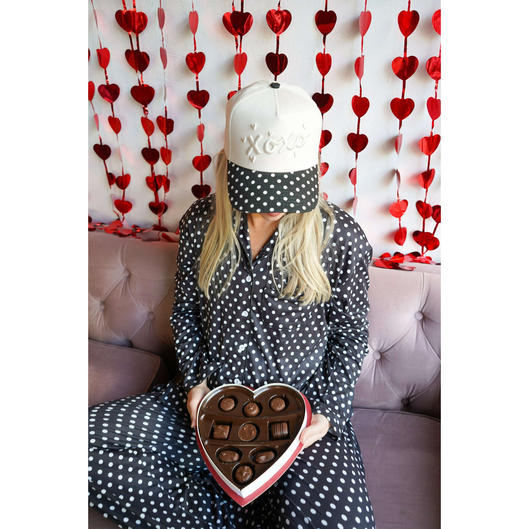 Black Polka Dot - Long Pajama Set