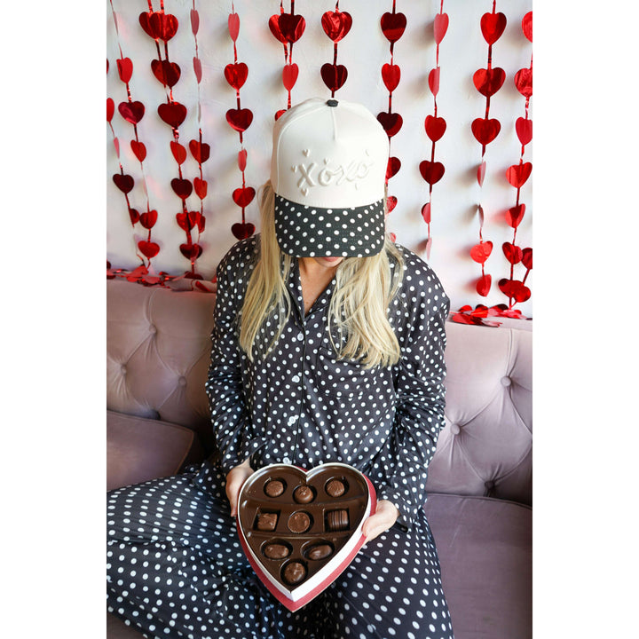 Black Polka Dot - Long Pajama Set
