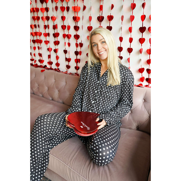 Black Polka Dot - Long Pajama Set