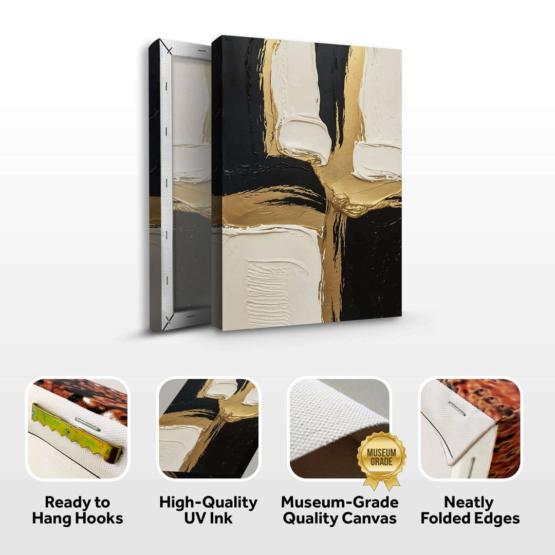 Black White and Gold Wall Art