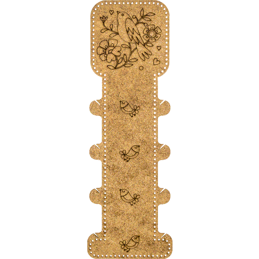 Blank for embroidery with thread on wood FLHW-009