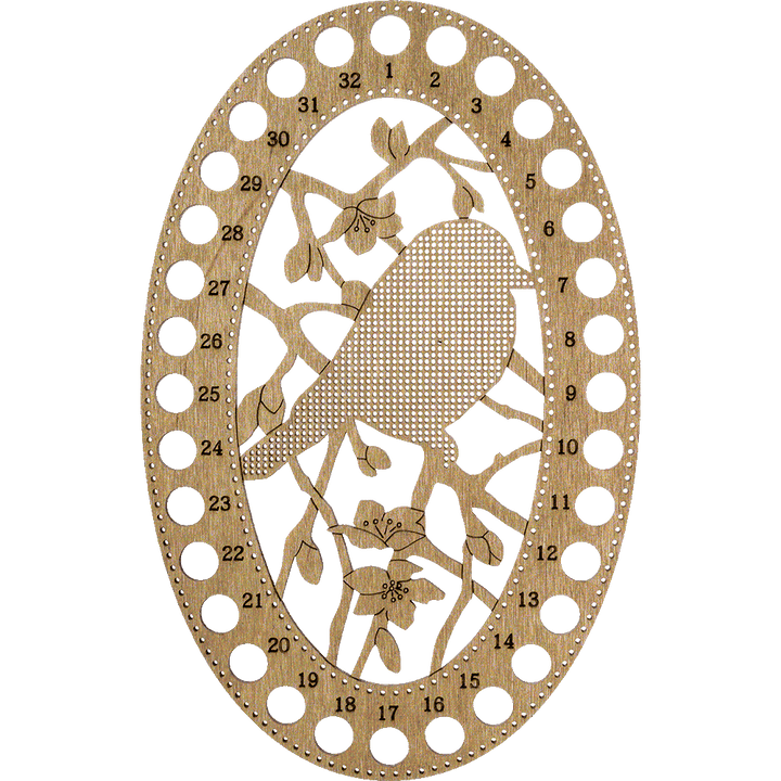 Blank for embroidery with thread on wood FLHW-014