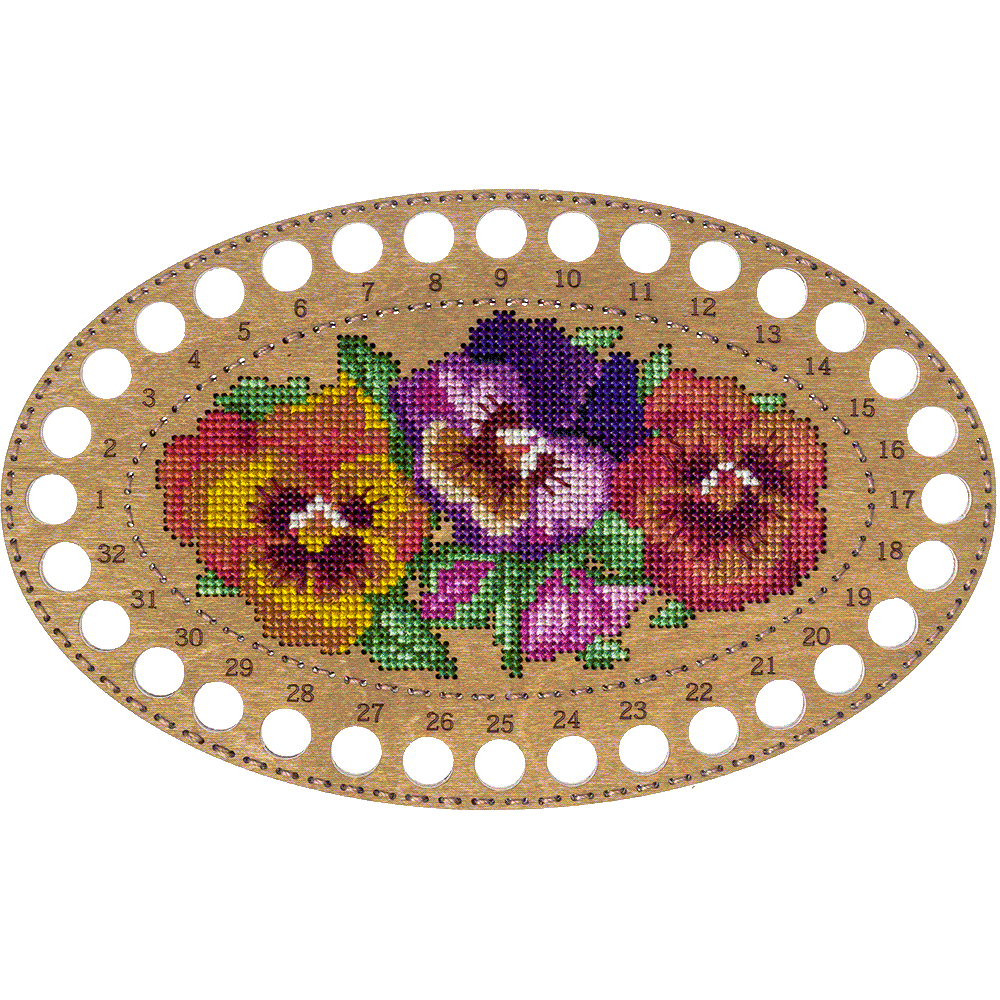 Blank for embroidery with thread on wood FLHW-015
