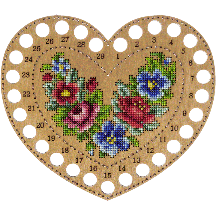 Blank for embroidery with thread on wood FLHW-017