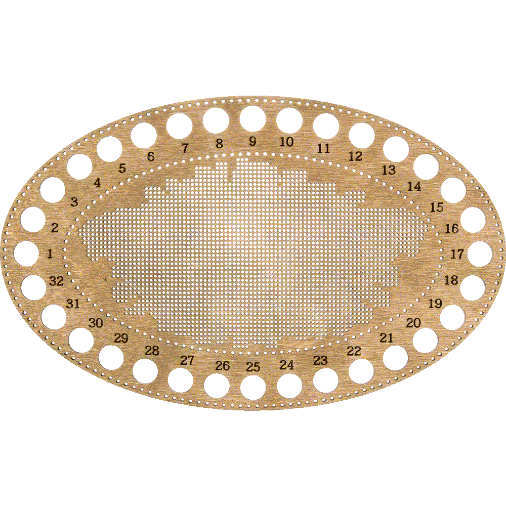 Blank for embroidery with thread on wood FLHW-018