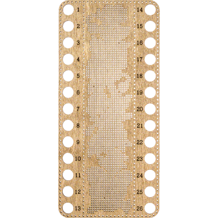 Blank for embroidery with thread on wood FLHW-019