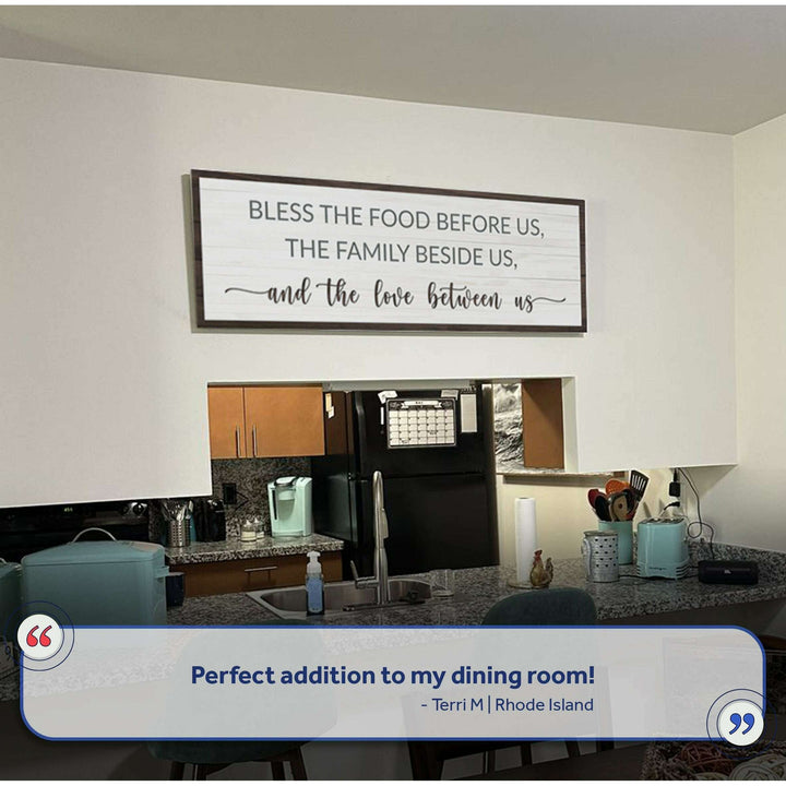 Bless The Food Before Us And The Love Between Us Sign II