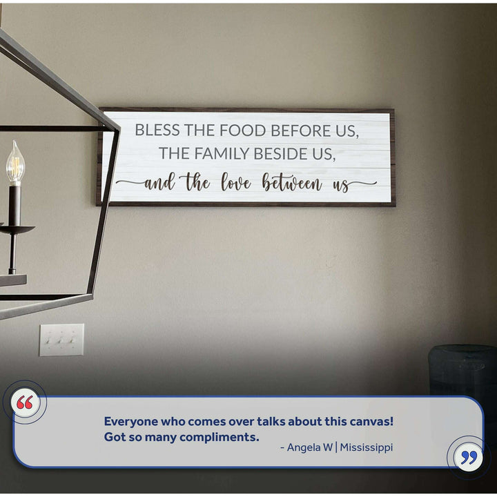 Bless The Food Before Us And The Love Between Us Sign II