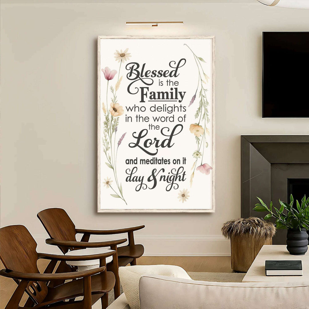 Blessed Is The Family Faith Sign