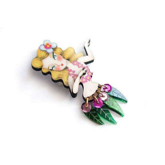 Blonde Hula Girl Brooch by Laliblue - Quirks!