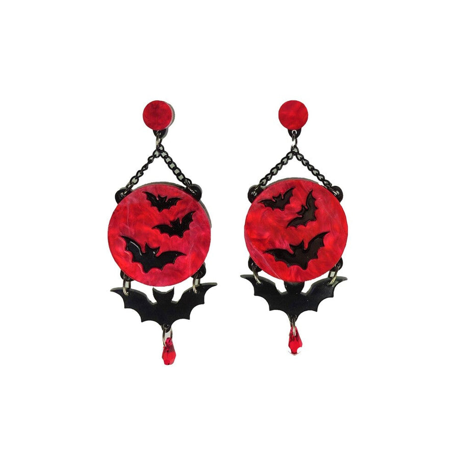 Blood Moon Earrings by Cherryloco Jewellery