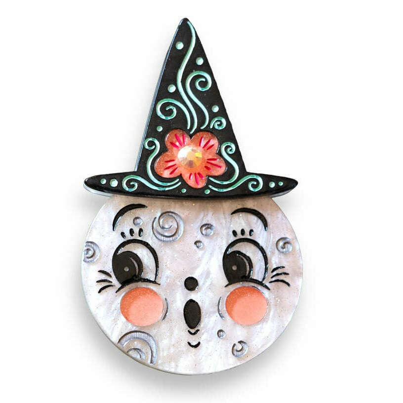 Bloomin' Luna Witch Brooch by Lipstick & Chrome – view 2