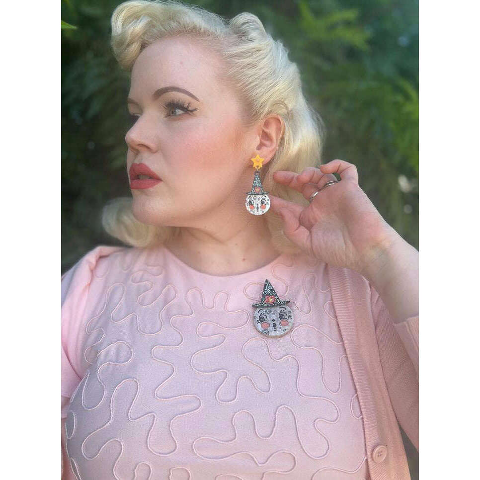 Bloomin' Luna Witch Brooch by Lipstick & Chrome – view 6
