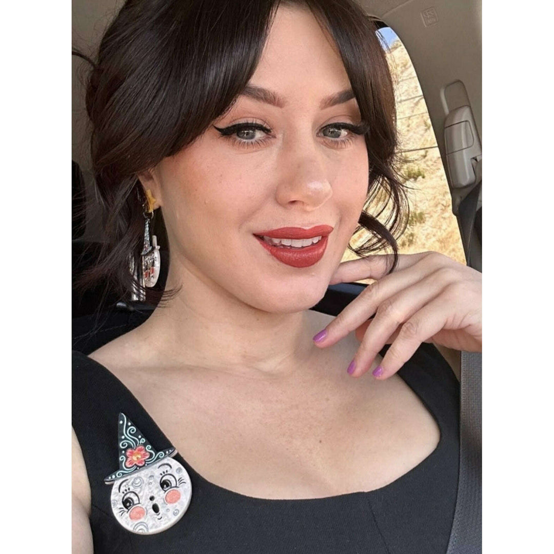 Bloomin' Luna Witch Statement Earrings by Johanna Parker x Lipstick & Chrome – view 4
